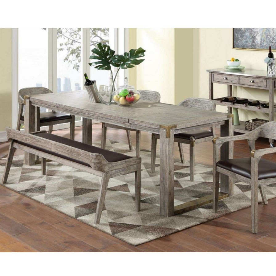 Dining Table Sets * | Wholesale Rectangle Boraam Montana 6Pc Rectangular Extension Dining Table Set