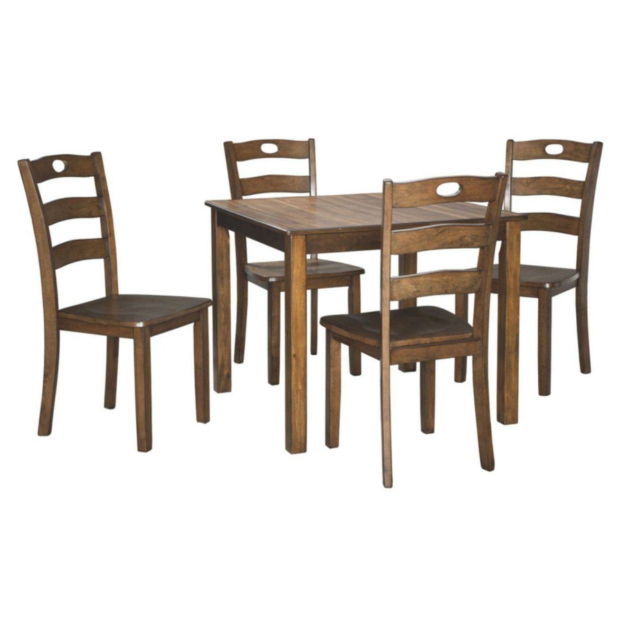 Dining Table Sets * | Cheap Signature Design By Ashley Hazelteen 5 Piece Square Dining Table Set