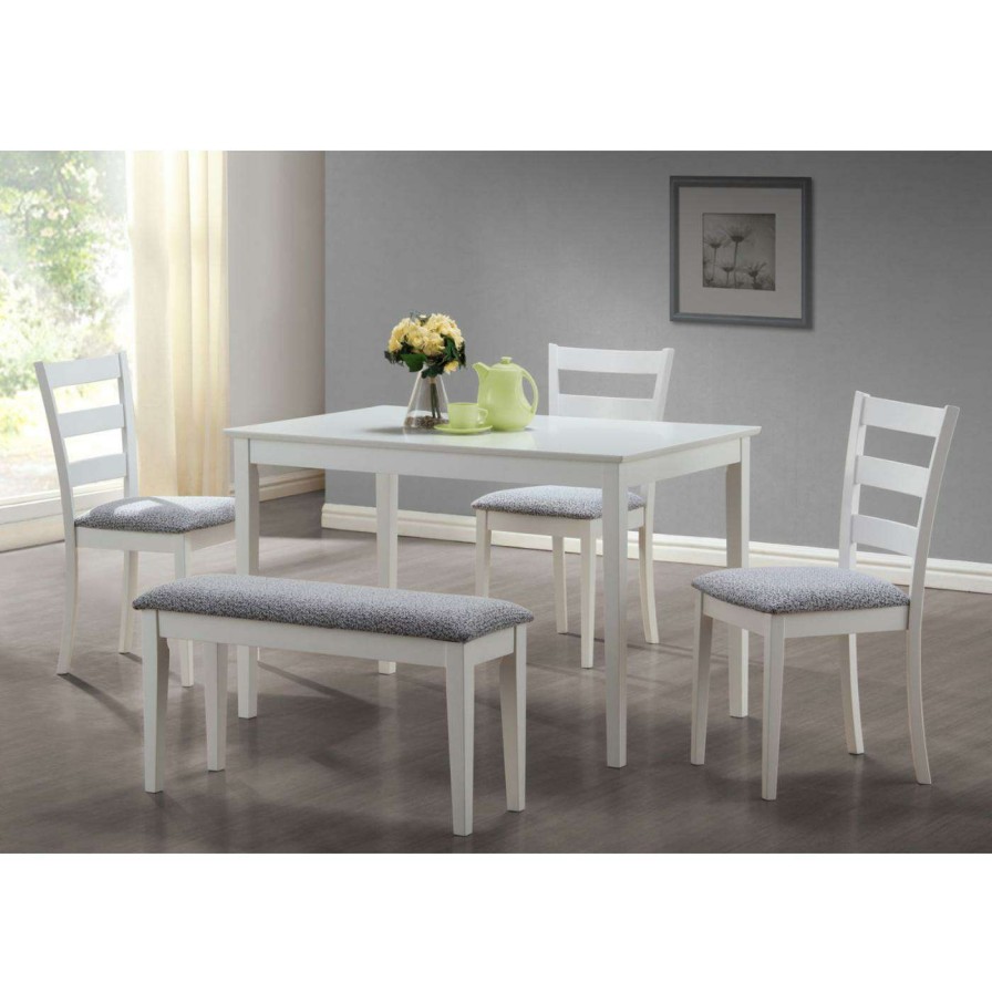 Dining Table Sets * | Brand New Rectangle Monarch Specialties Bluffton 5 Piece Rectangular Dining Table Set With Bench