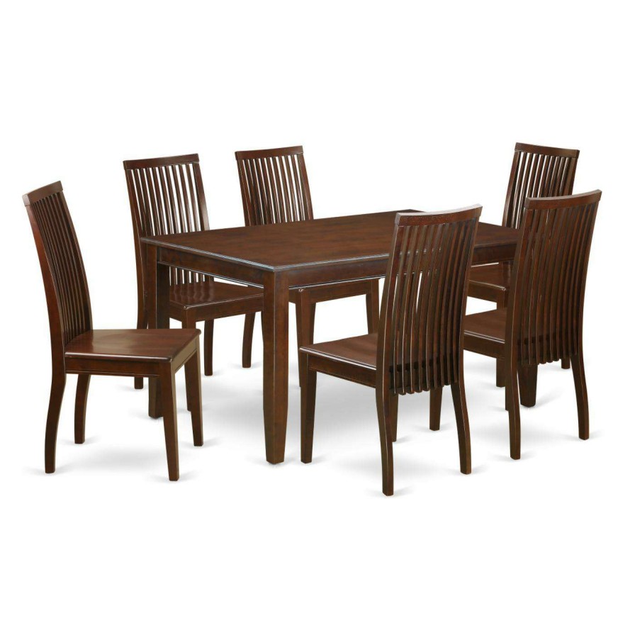 Dining Table Sets * | Brand New Rectangle East West Furniture Dudley Duip7 Seven Piece Dining Table Set