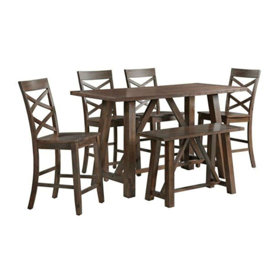 Dining Table Sets * | Cheapest Rectangle Picket House Furnishings Regan 6 Piece Rectangular Dining Table Set