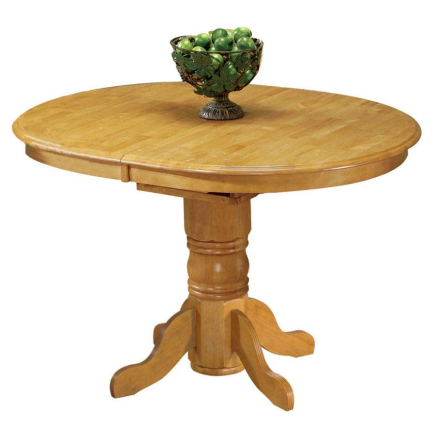 Dining Table Sets * | Buy Oval Sunset Trading 5 Piece Pedestal Butterfly Leaf Cafe Table Set With 24 In. Comfort Barstools Light Oak