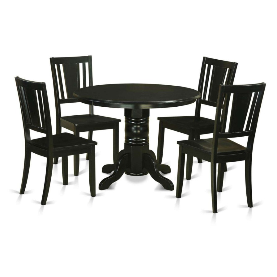 Dining Table Sets * | New Casual Dining Sets East West Furniture Shelton 5 Piece Scotch Art Dining Table Set