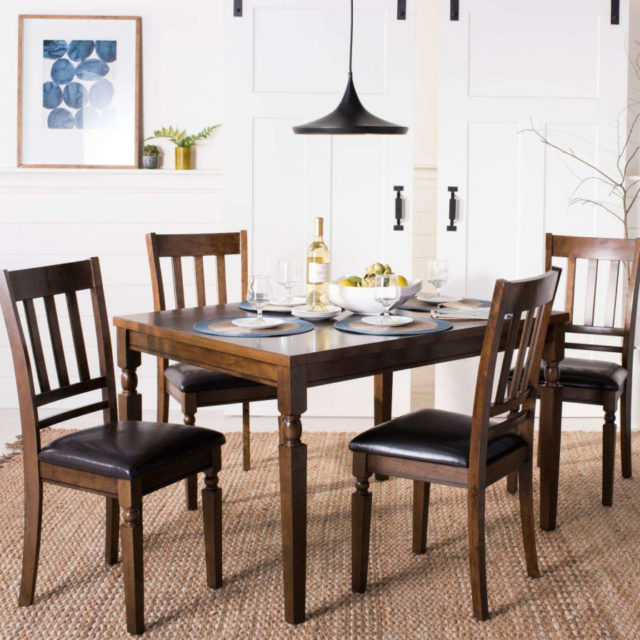 Dining Table Sets * | Brand New Rectangle Safavieh Kodiak 5 Piece Dining Table Set