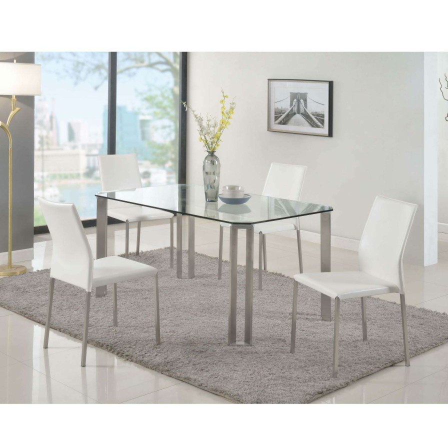 Dining Table Sets * | Outlet Rectangle Chintaly Rhonda 5-Piece Dining Table Set