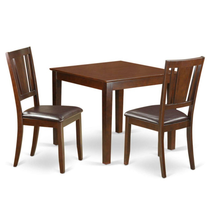 Dining Table Sets * | Coupon Square East West Furniture 3 Piece Scotch Art Breakfast Nook Dining Table Set