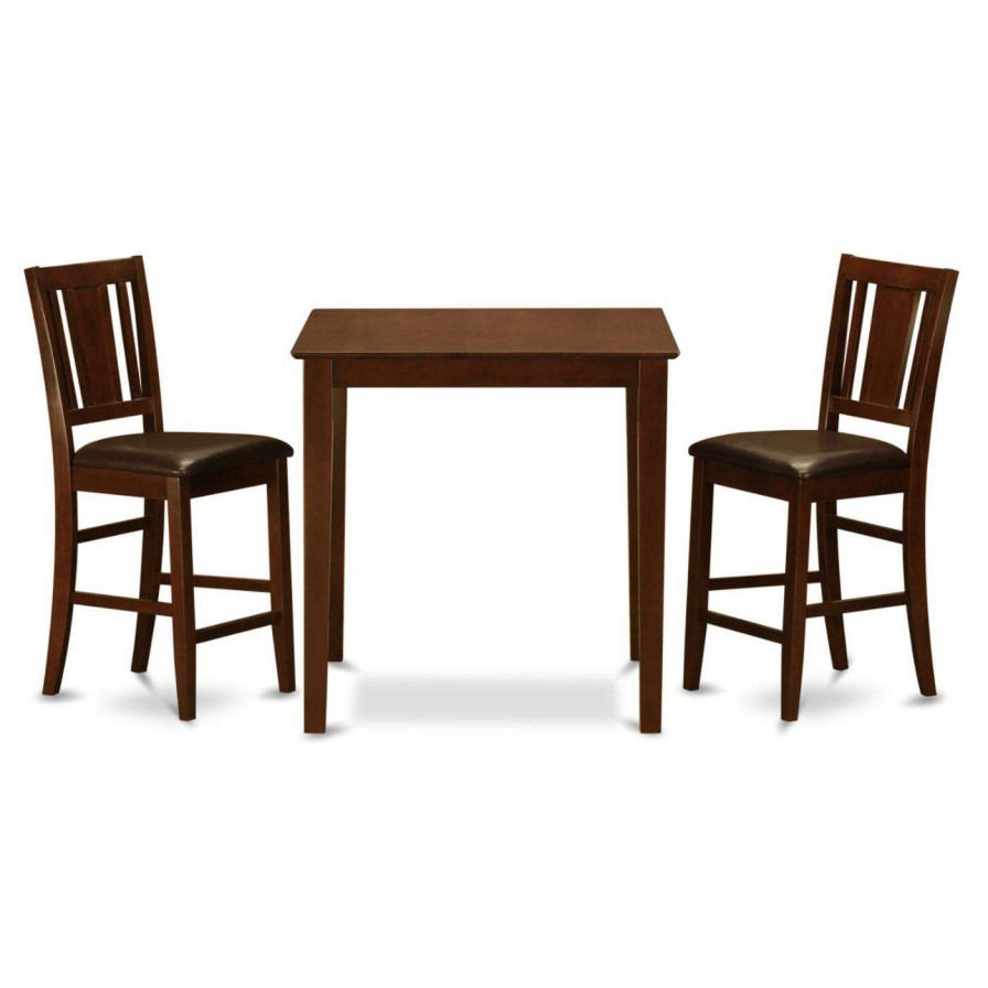 Dining Table Sets * | Budget Square East West Furniture Vernon 3 Piece Scotch Art Dining Table Set