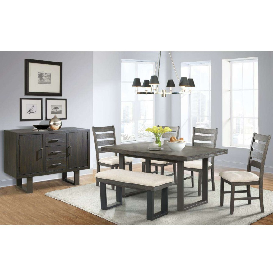 Dining Table Sets * | Best Sale Picket House Furnishings Rectangle Picket House Sullivan 7 Piece Dining Set With Server