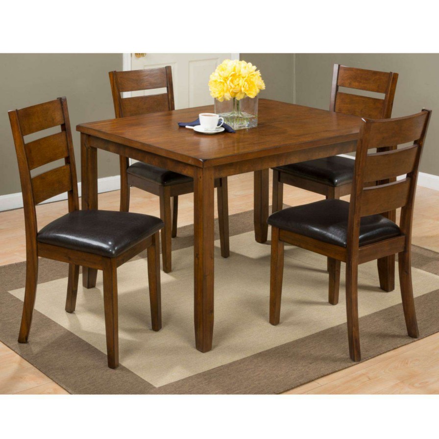 Dining Table Sets * | Buy Jofran Sales Inc Square Jofran Plantation 5 Piece Dining Set