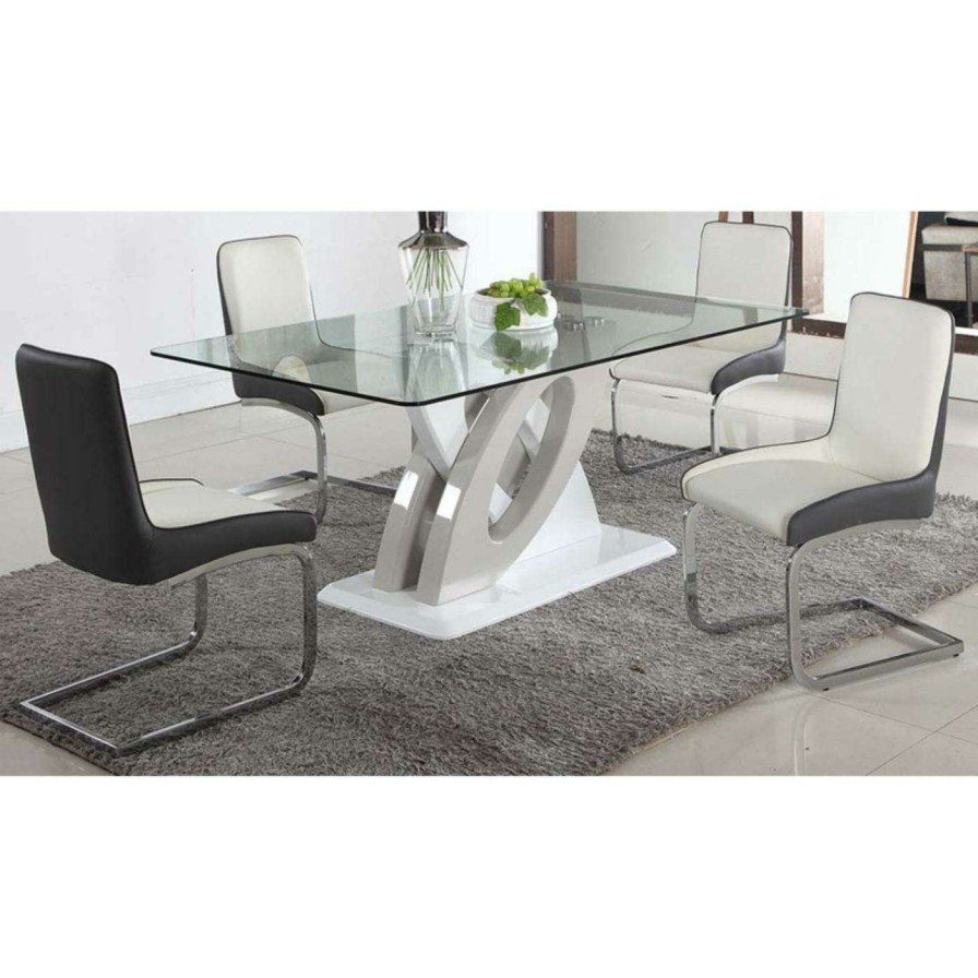 Dining Table Sets * | Best Pirce Rectangle Chintaly Stella 5 Piece Dining Set