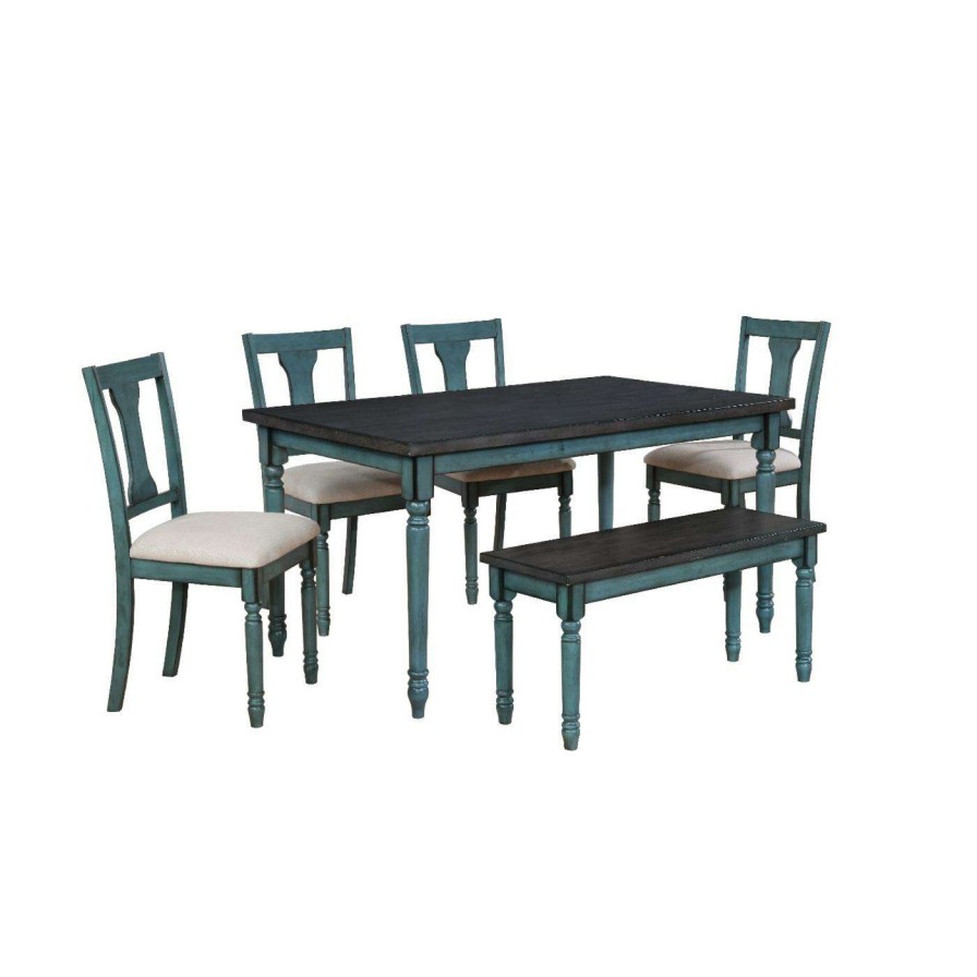 Dining Table Sets * | Coupon Rectangle Powell Willow 6 Piece Dining Table Set