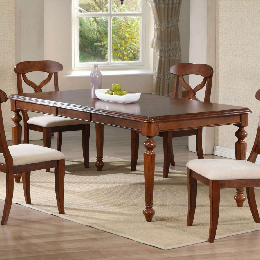 Dining Table Sets * | Coupon Sunset Trading Andrews 5 Pc. Rectangle Dining Set Chestnut