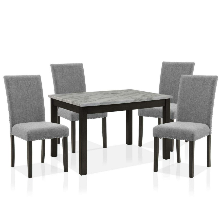 Dining Table Sets * | Discount Rectangle Furniture Of America Taswell Transitional 5-Piece Dining Set