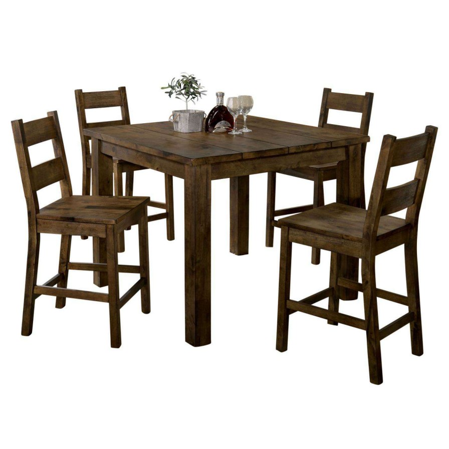 Dining Table Sets * | Coupon Square Furniture Of America Belton 5 Piece Counter Height Table Set