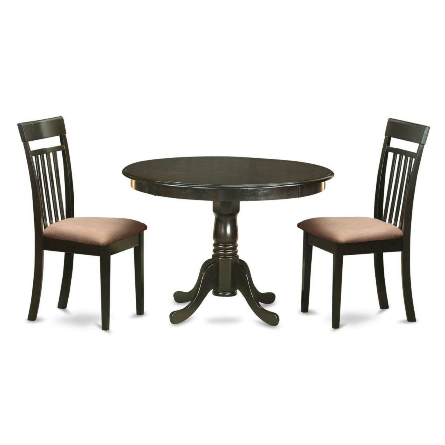 Dining Table Sets * | Deals Round East West Furniture Hartland 3 Piece Sheraton Dining Table Set