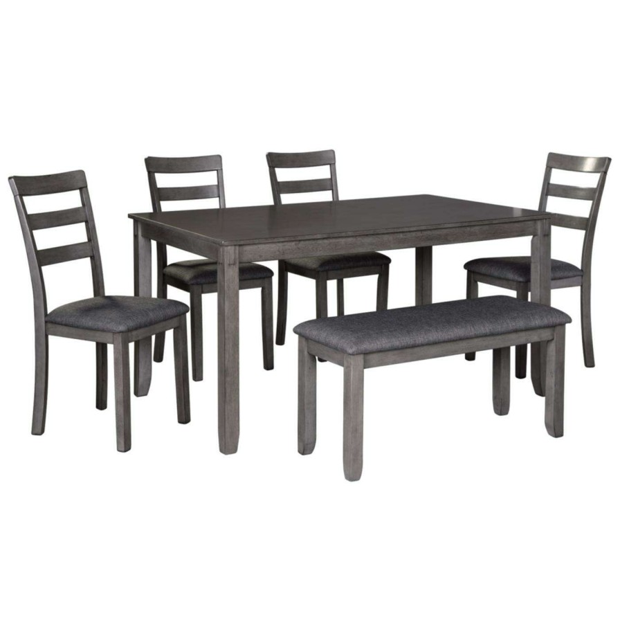 Dining Table Sets * | Hot Sale Rectangle Signature Design By Ashley Bridson 6 Piece Casual Dining Set