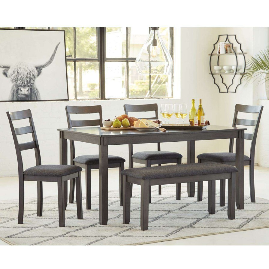 Dining Table Sets * | Hot Sale Rectangle Signature Design By Ashley Bridson 6 Piece Casual Dining Set