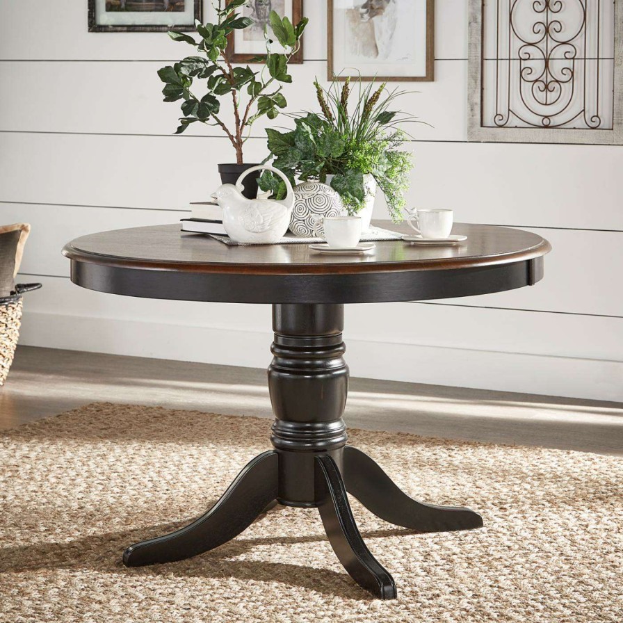 Dining Table Sets * | New Weston Home Two Tone 5 Piece Round Dining Set