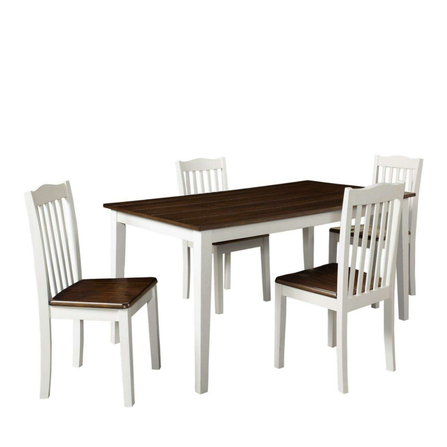 Dining Table Sets * | Discount Rectangle Humblenest Homestead 5 Piece Rustic Dining Set