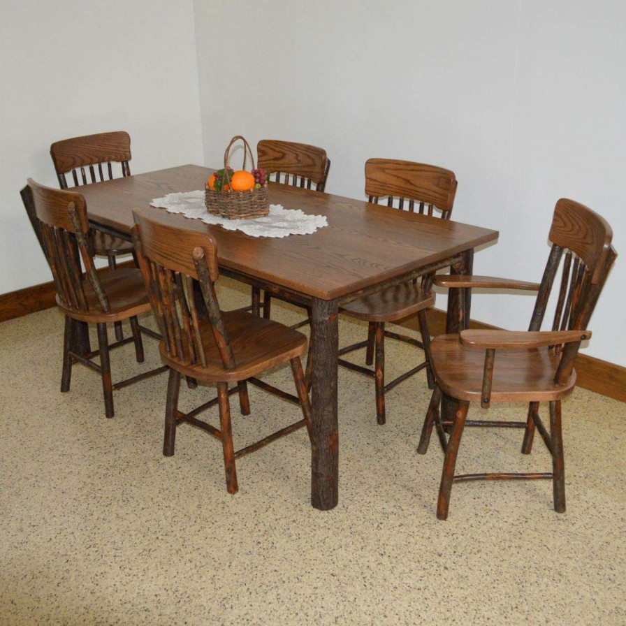 Dining Table Sets * | Top 10 A & L Furniture Rectangle A & L Furniture Hickory 7 Piece Patio Dining Set