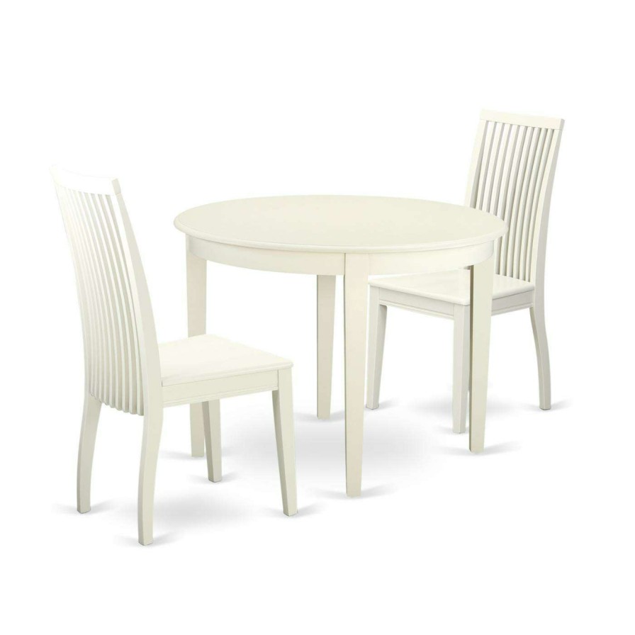 Dining Table Sets * | Coupon East West Furniture Boston Boip3 Three Piece Round Dining Table Set