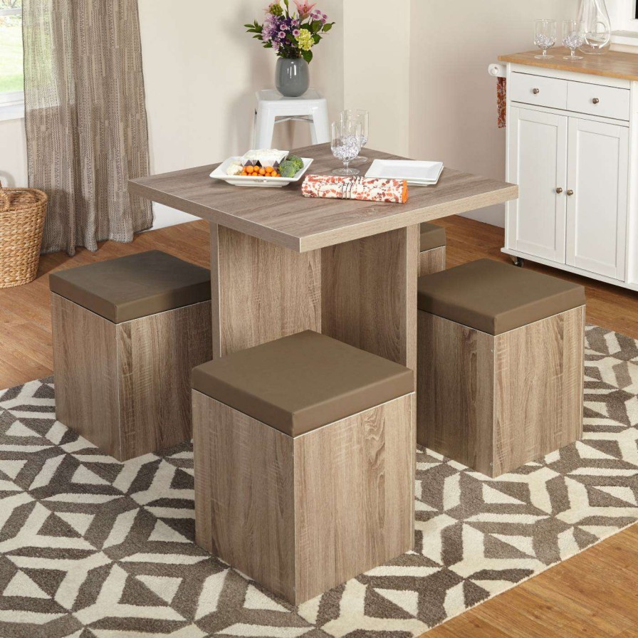 Dining Table Sets * | Budget All Other Brands Square Baxter 5 Piece Dining Table Set