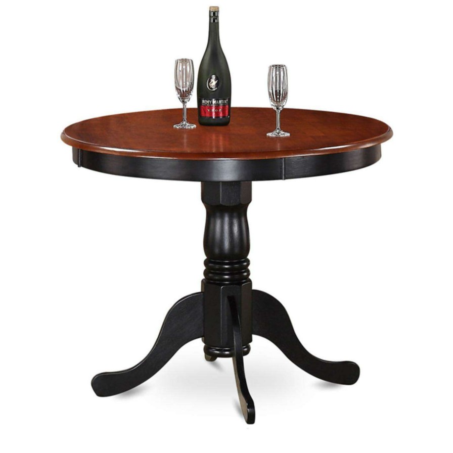 Dining Table Sets * | Top 10 East West Furniture Antique Ando5 Five Piece Round Pedestal Dining Set