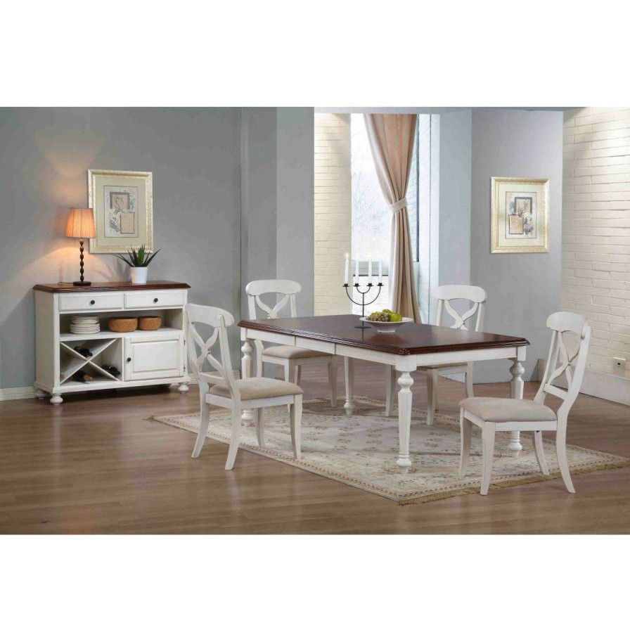 Dining Table Sets * | Budget Casual Dining Sets Sunset Trading 6-Piece Andrews Butterfly Leaf Dining Table Set With Server