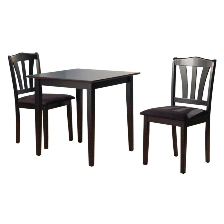 Dining Table Sets * | Budget All Other Brands Square 3 Piece Metropolitan Dining Set Espresso