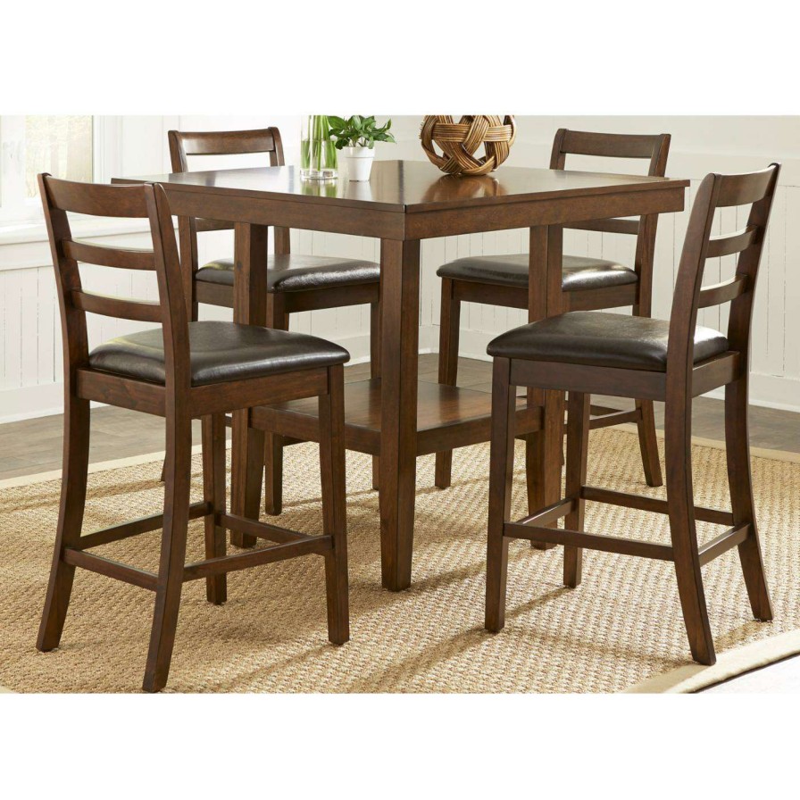 Dining Table Sets * | Flash Sale Rectangle Liberty Furniture Industries Bradshaw 5 Piece Gathering Dining Table Set