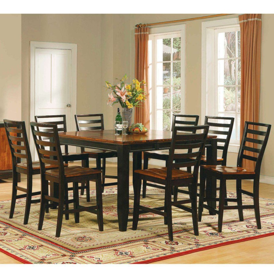 Dining Table Sets * | Discount Steve Silver Co. Square Steve Silver Abaco 9-Piece Counter Height Dining Table Set