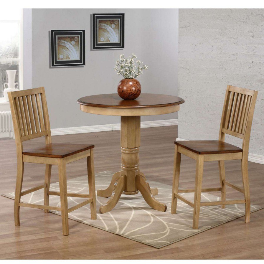 Dining Table Sets * | Flash Sale Sunset Trading Brookdale 3 Piece Round Counter Height Table Set