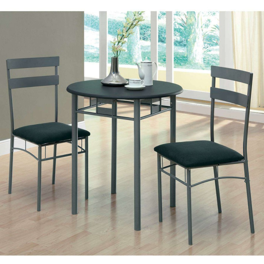 Dining Table Sets * | Best Deal Monarch Specialties Furman 3 Piece Round Dining Table Set