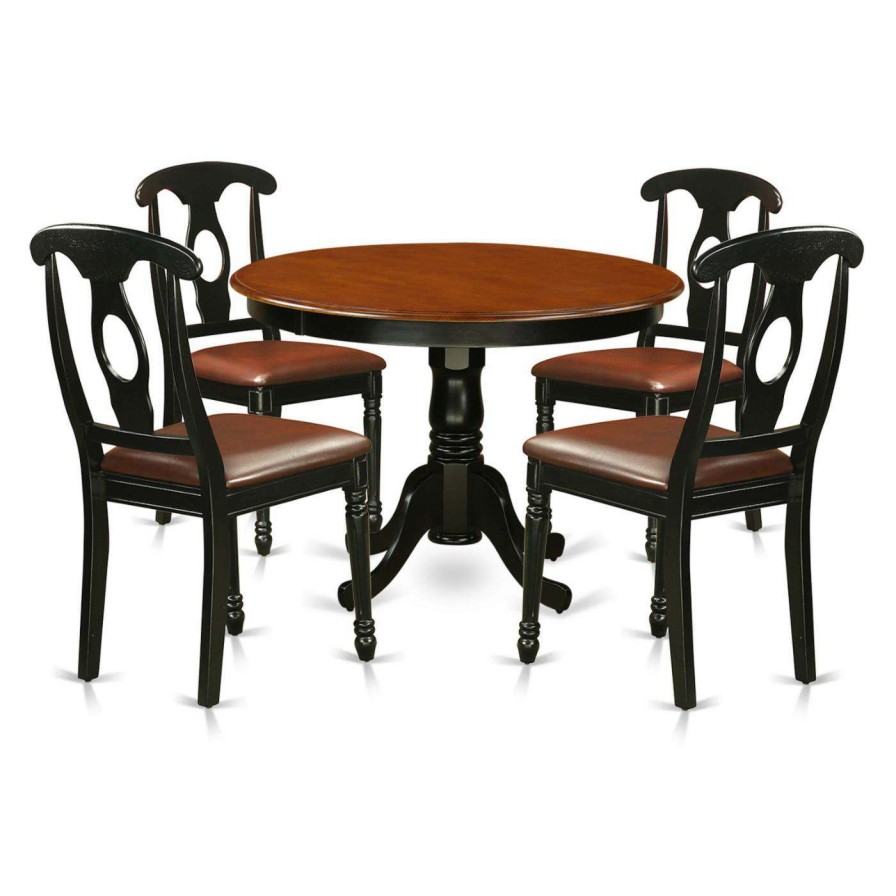 Dining Table Sets * | Best Pirce Kitchen & Dinette Sets East West Furniture Hartland 5 Piece Keyhole Dining Table Set