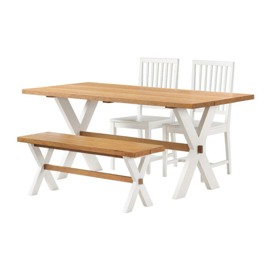 Dining Table Sets * | Promo Rectangle Alaterre Furniture Chelsea 72In. Dining Table 4-Piece Set