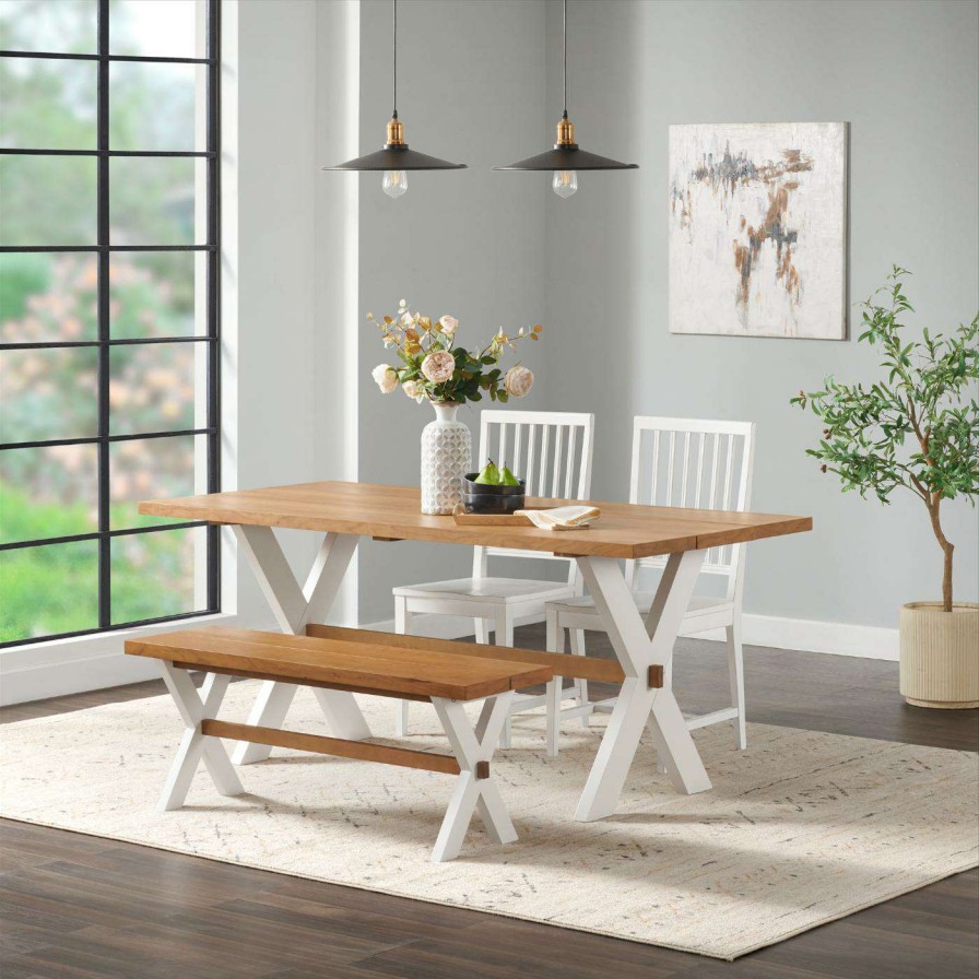 Dining Table Sets * | Promo Rectangle Alaterre Furniture Chelsea 72In. Dining Table 4-Piece Set