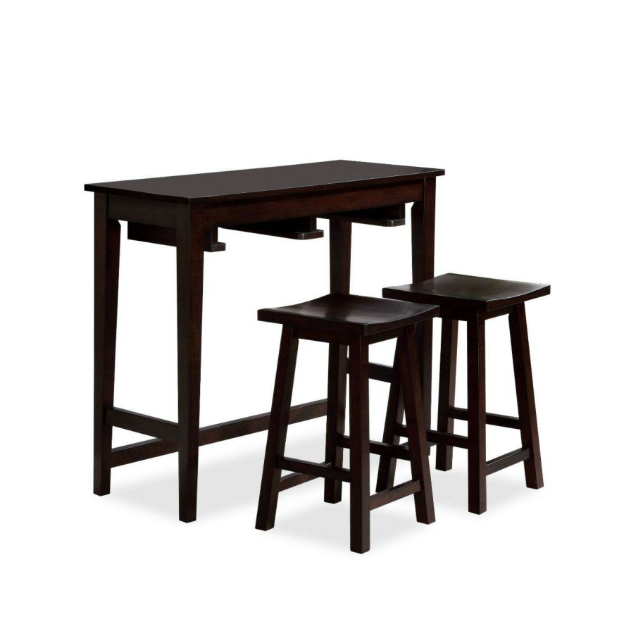 Dining Table Sets * | Best Sale Rectangle Furniture Of America Secci 3-Piece Bar Table Set