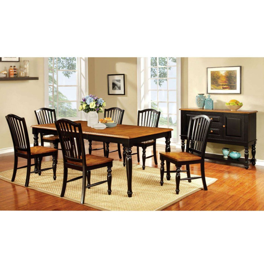 Dining Table Sets * | Outlet Rectangle Furniture Of America Drewes 7 Piece Dining Set