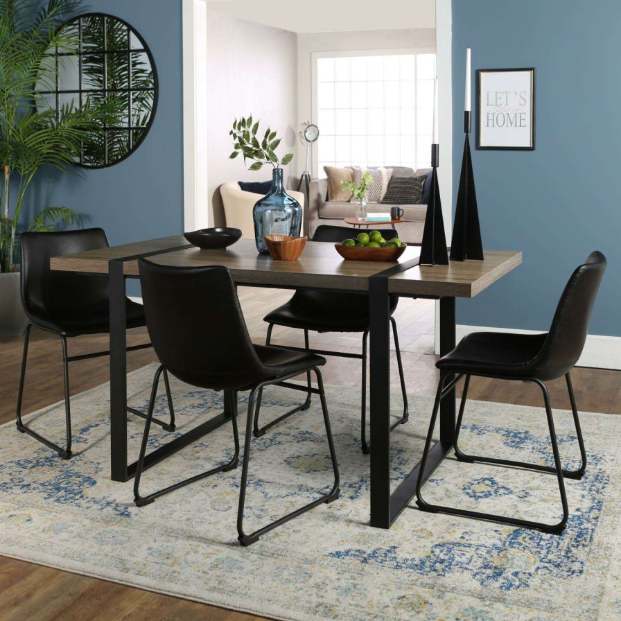 Dining Table Sets * | Top 10 Rectangle Manor Park Urban Blend 5 Piece Dining Set