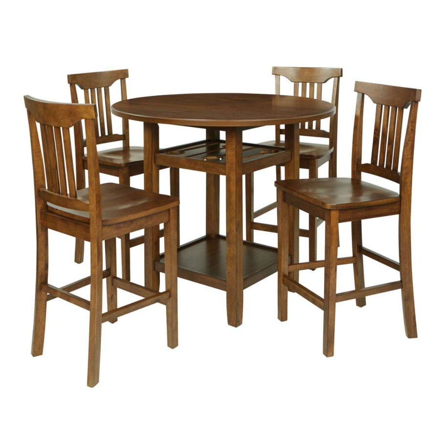 Dining Table Sets * | Hot Sale Round Osp Home Furnishings Oakland 5 Piece Dining Set