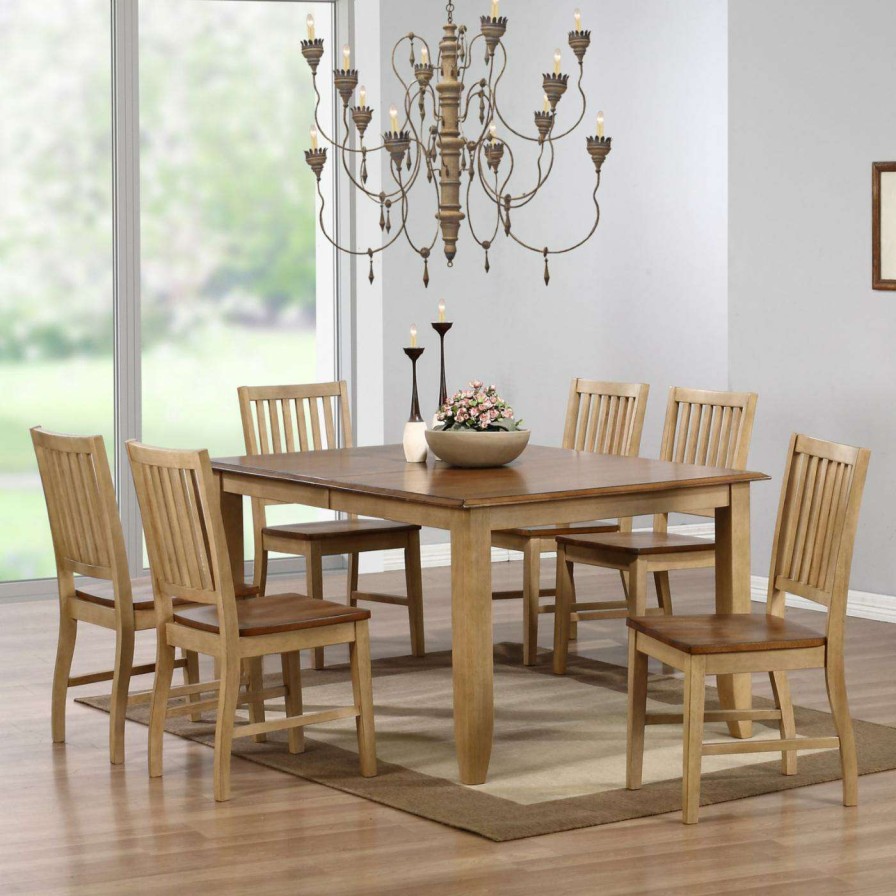 Dining Table Sets * | Wholesale Sunset Trading Brookdale 7 Piece Rectangle Dining Set With Brookdale Chairs