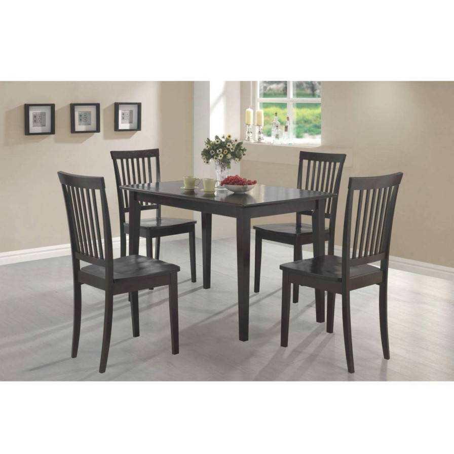 Dining Table Sets * | Best Pirce Rectangle Coaster Furniture Oakdale 5 Piece Dining Table Set