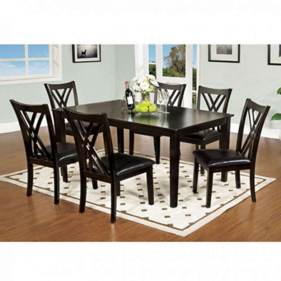 Dining Table Sets * | Best Deal Rectangle Benzara Springhill Enticing 7 Piece Rectangular Dining Table Set