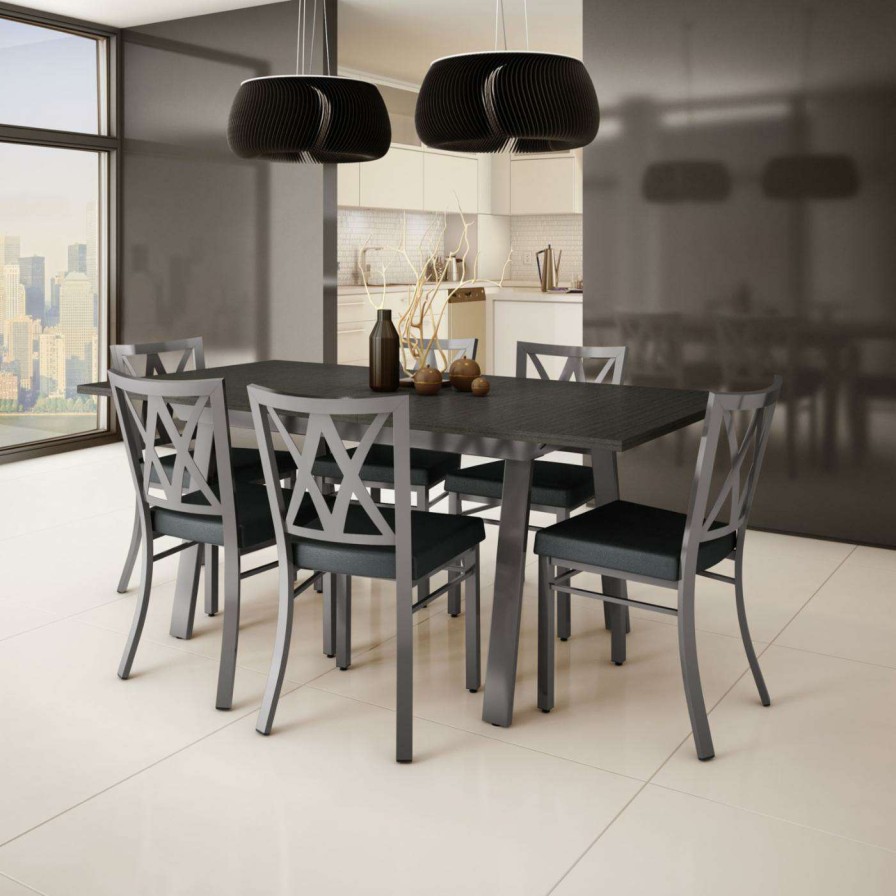 Dining Table Sets * | Wholesale Rectangle Amisco Drift Washington 7 Piece Dining Table Set