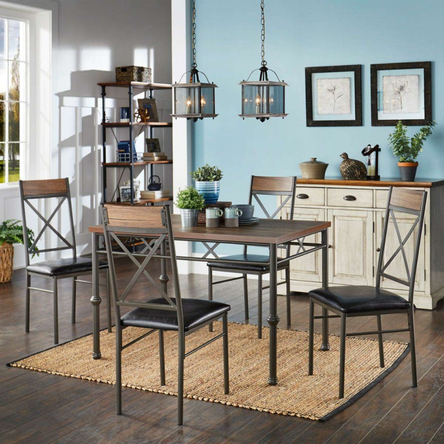 Dining Table Sets * | Outlet Rectangle Weston Home Gorica 5 Piece Dinette Set