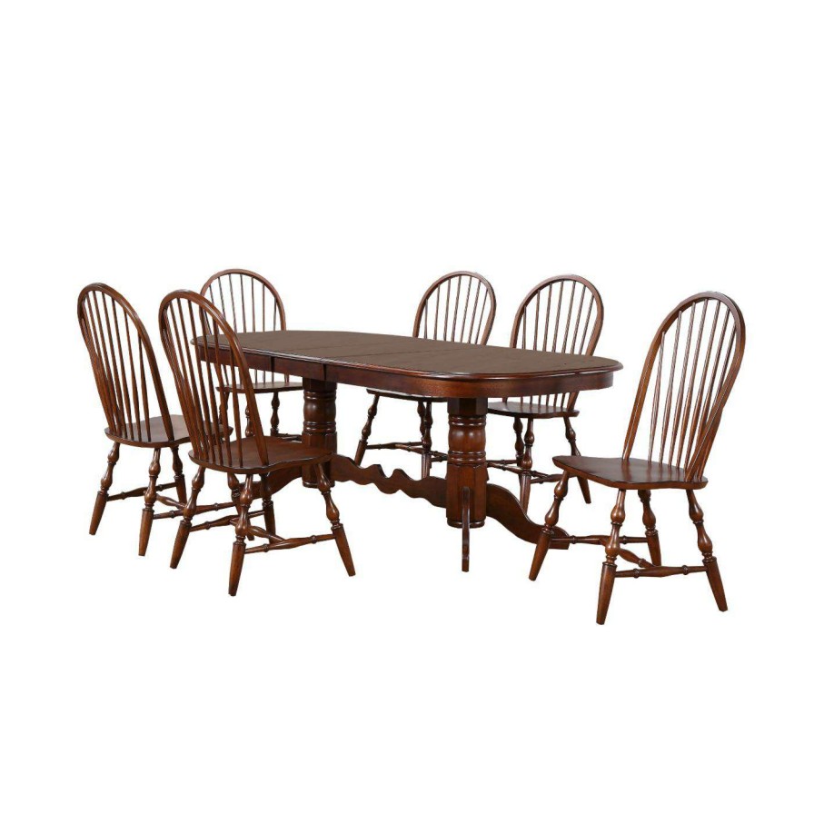 Dining Table Sets * | Brand New Rectangle Sunset Trading Andrews 7 Piece Extendable Dining Table Set