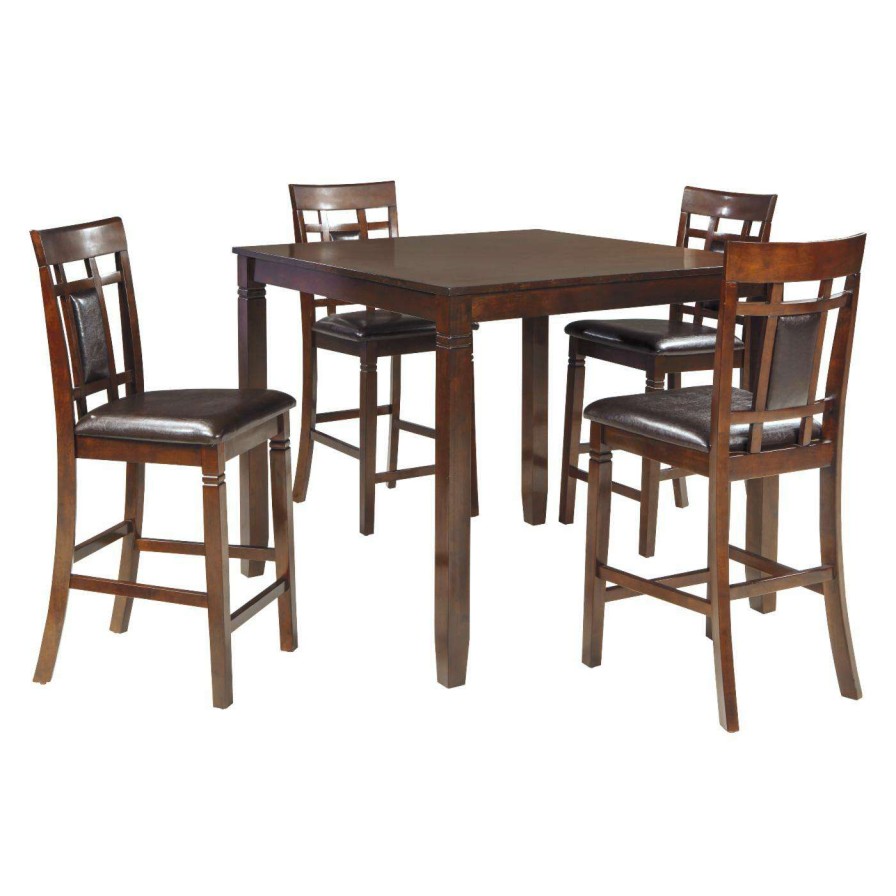 Dining Table Sets * | Brand New Square Signature Design By Ashley Bennox 5 Piece Counter Height Dining Table Set