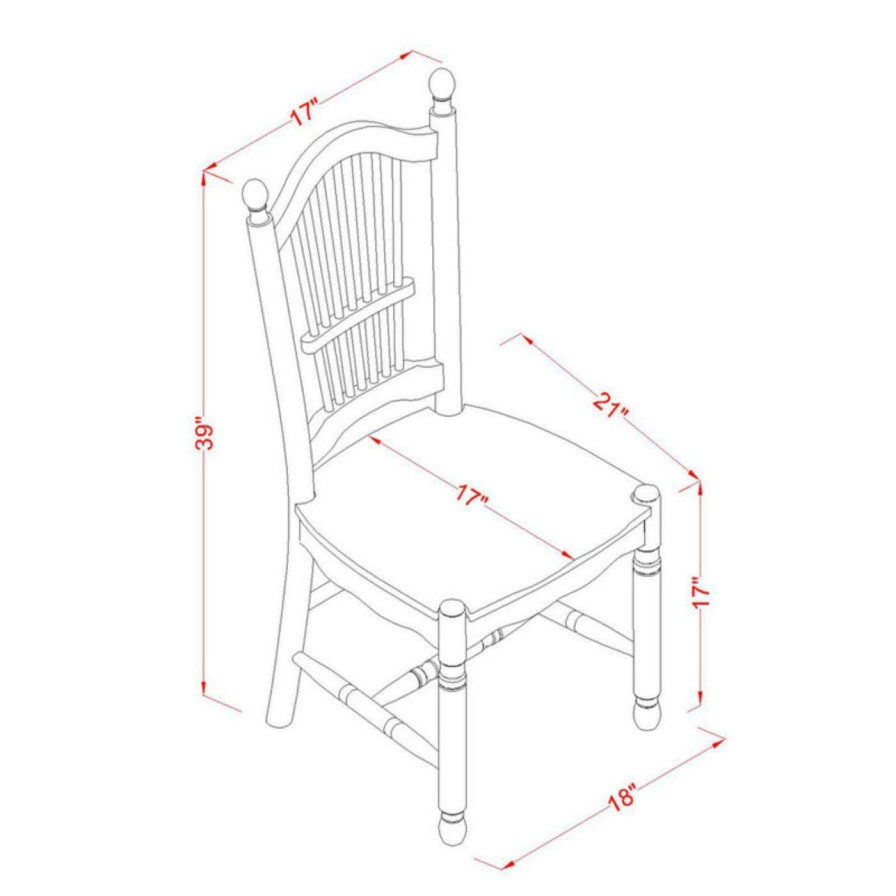 Dining Table Sets * | Wholesale Rectangle East West Furniture Capri Cado5 Five Piece Dining Table Set