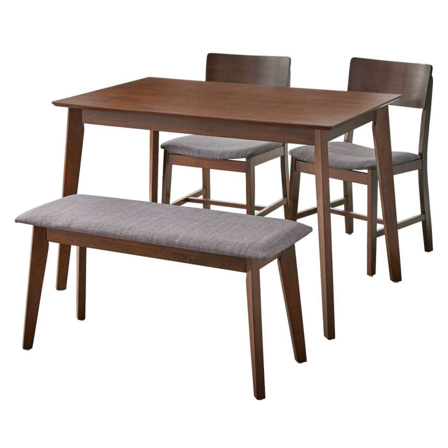 Dining Table Sets * | Brand New All Other Brands Rectangle Tiara 4 Piece Dining Table Set