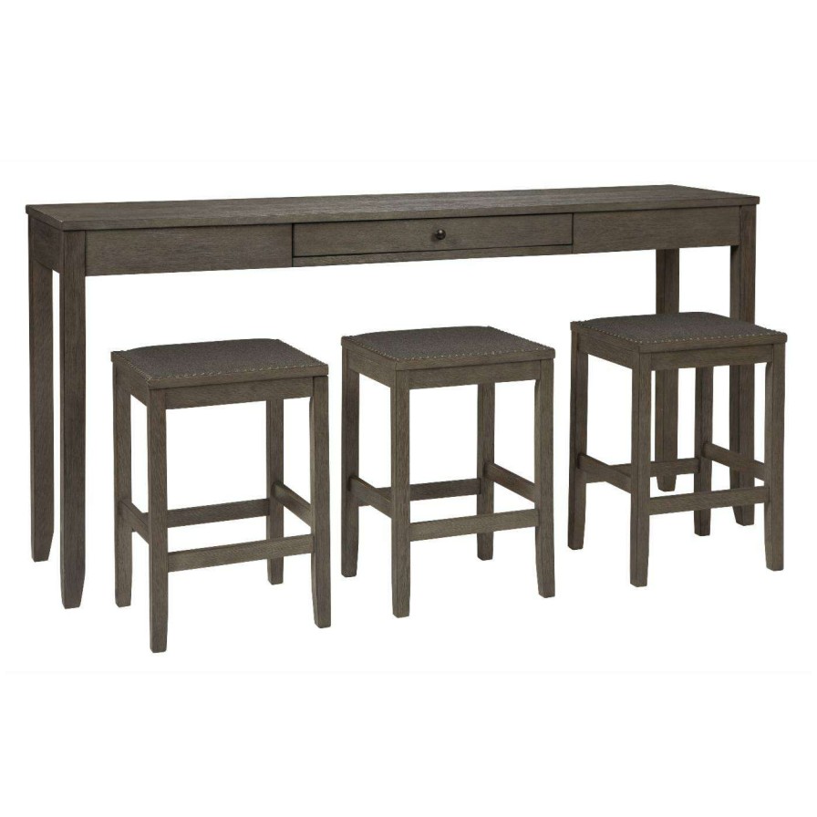 Dining Table Sets * | New Rectangle Signature Design By Ashley Caitbrook 4 Piece Rectangular Dining Room Counter Table Set